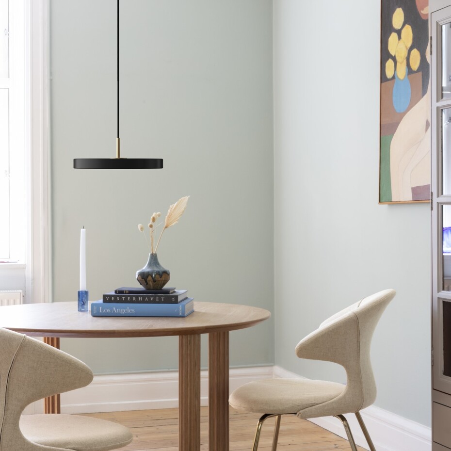 Závěsná lampa ASTERIA PLUS 31 cm, černá / zlatá, hliník, Umage - main (2)