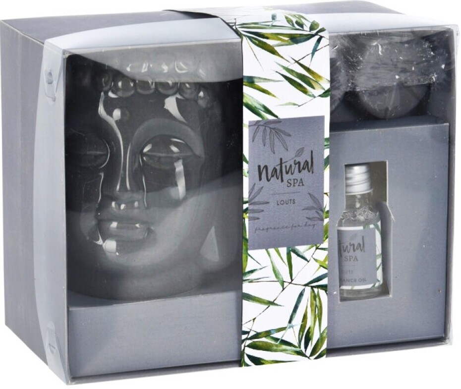 HOMESTYLING Aroma lampa sada 4 ks SPA BUDDHA hnědá KO-CC5062040hned - main (1)