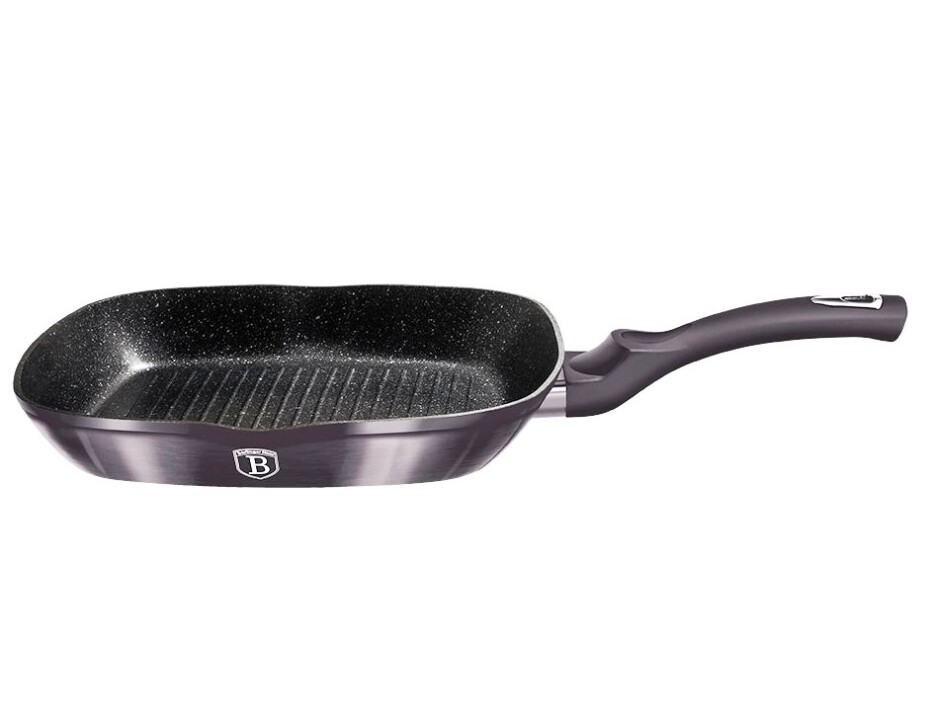 BERLINGERHAUS Pánev grilovací s mramorovým povrchem a poklicí 28 cm Carbon PRO Line BH-6909 - main (3)