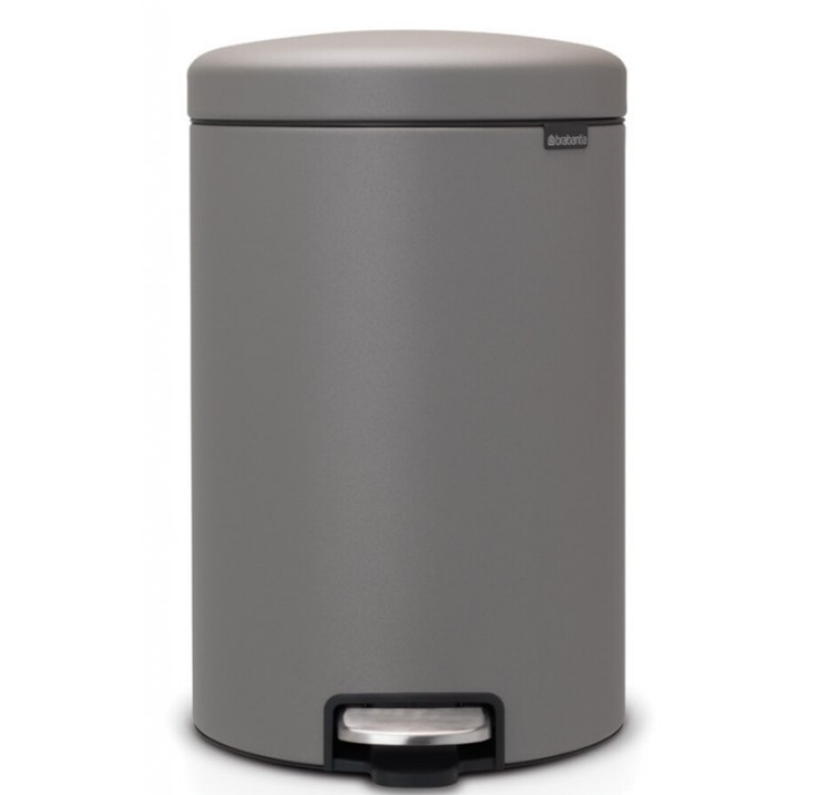 Pedálový odpadkový koš NEWICON 20 l, minerální šedá, Brabantia - main (0)