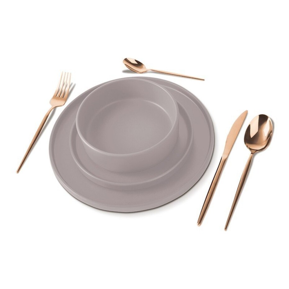BERLINGERHAUS Jídelní sada talířů 18 ks Taupe Collection BH-10006 - main (1)