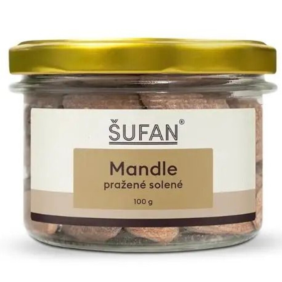 Šufan Mandle pražené solené ve skle 100 g - main (0)