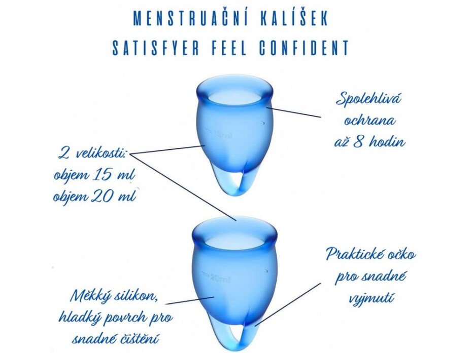 Satisfyer Feel Confident Menstruační kalíšek sada 2 menstruačních kalíšků 15 ml + 20 ml - main (1)