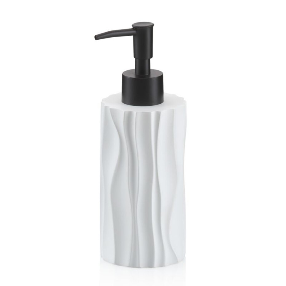 KELA Dávkovač mýdla Merida polyresin bílý 19,0cm 7,0cm 200,0ml KL-23762 - main (0)