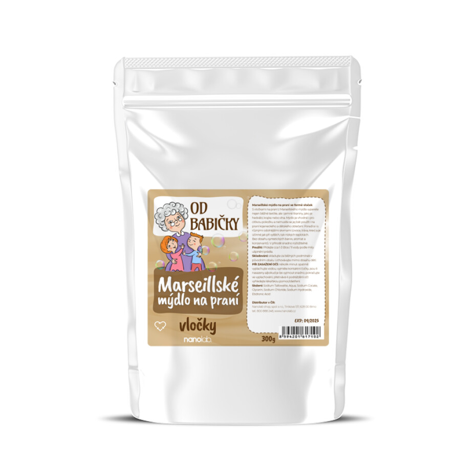 Marseillské mýdlo na praní vločky Nanolab 300 g - main (0)