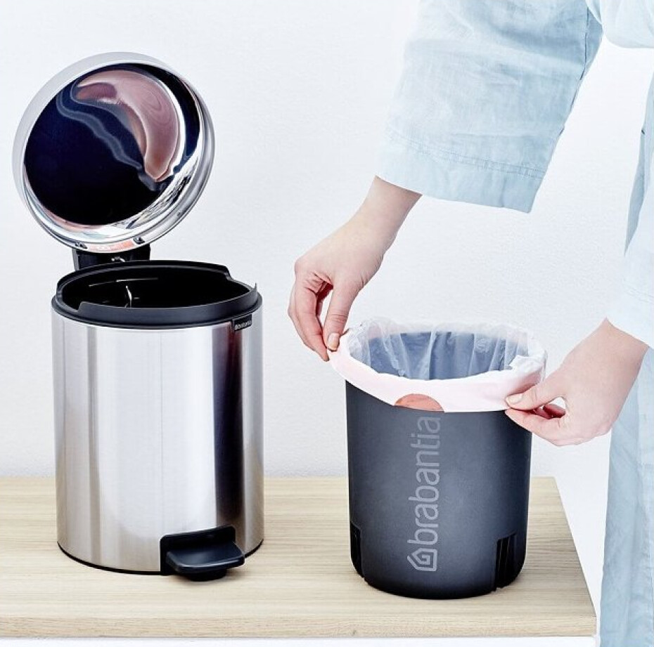 Pedálový odpadkový koš NEWICON 5 l, otiskuvzdorný, matná ocelová, ocel, Brabantia - main (9)