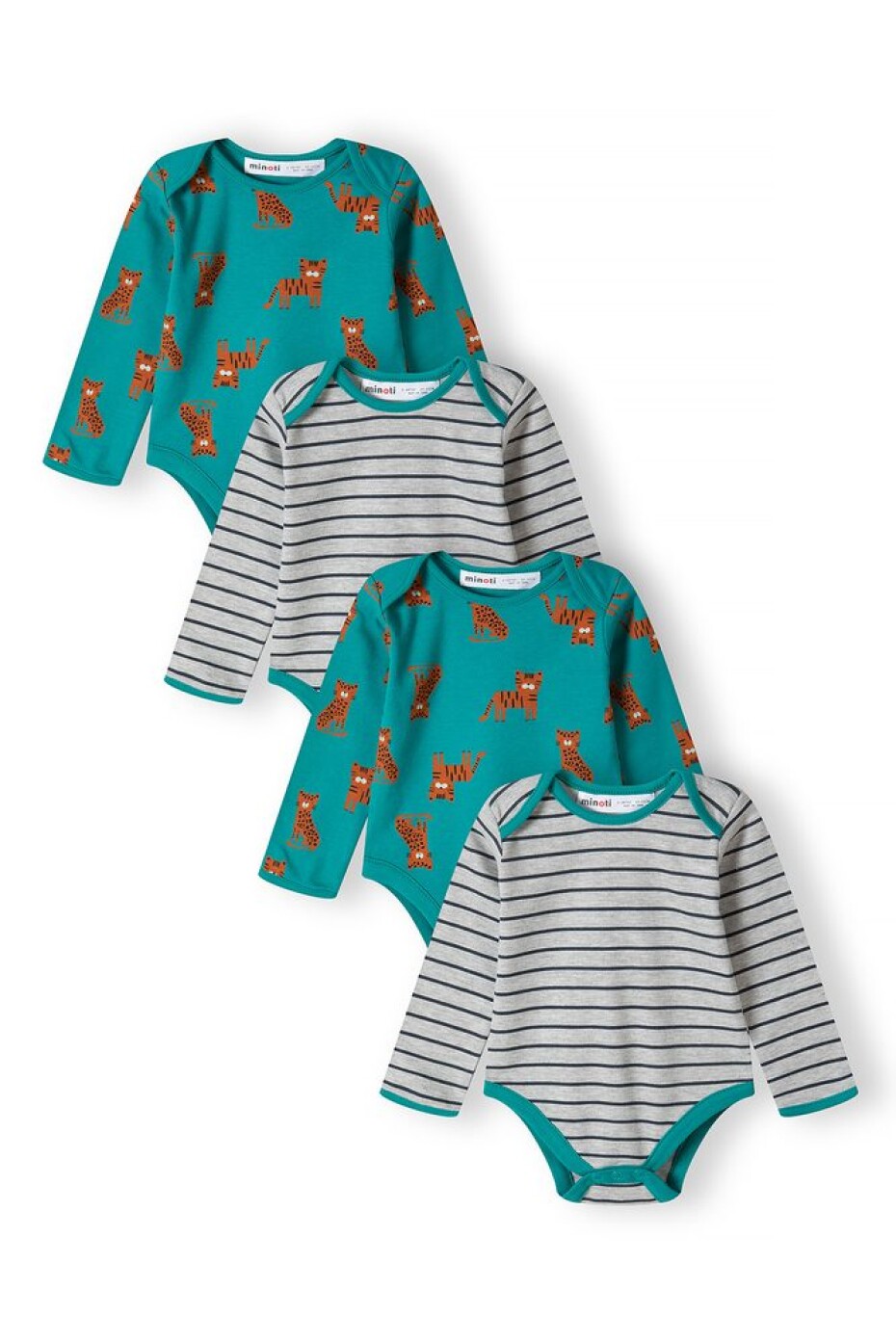 Body kojenecké 4pack, Minoti, 15mbaby 9, modrá - 68/74 | 6-9m - main (0)
