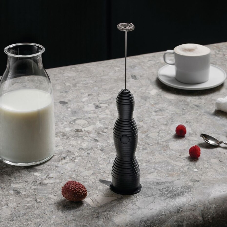 Napěňovač mléka PULCINA, černá, Alessi - main (1)