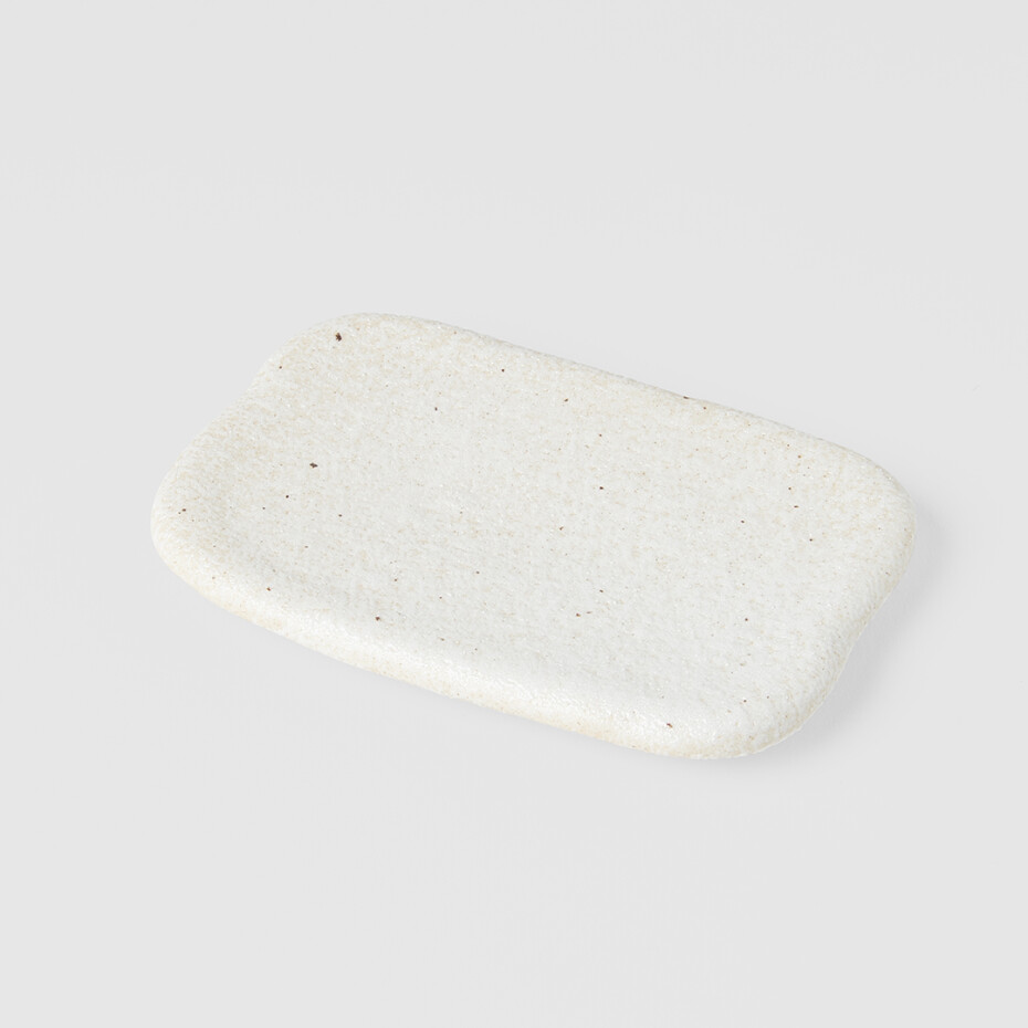 Talíř na sushi a sashimi SHELL WHITE SLAB 16 x 11 cm, MIJ - main (3)