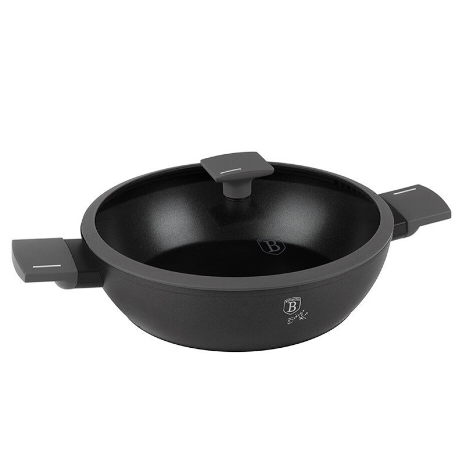 BERLINGERHAUS Pánev hluboká s titanovým povrchem a poklicí 28 cm Antracit Collection BH-8129 - main (0)