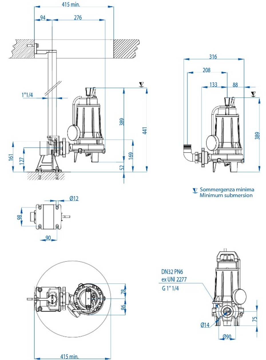 Čerpadlo DRENO GRIX 32-2/110 M/G 230V s plovákem - main (2)