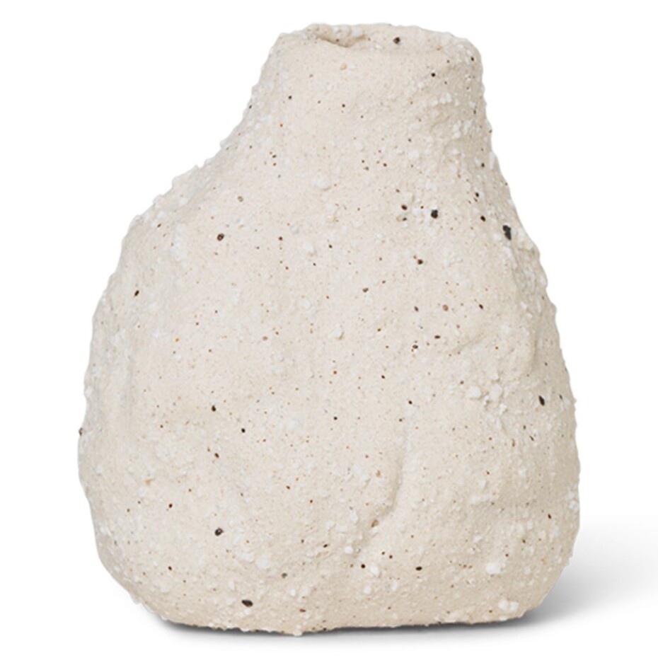Váza VULCA 7,5 cm, bílá, kamenina, ferm LIVING - main (0)