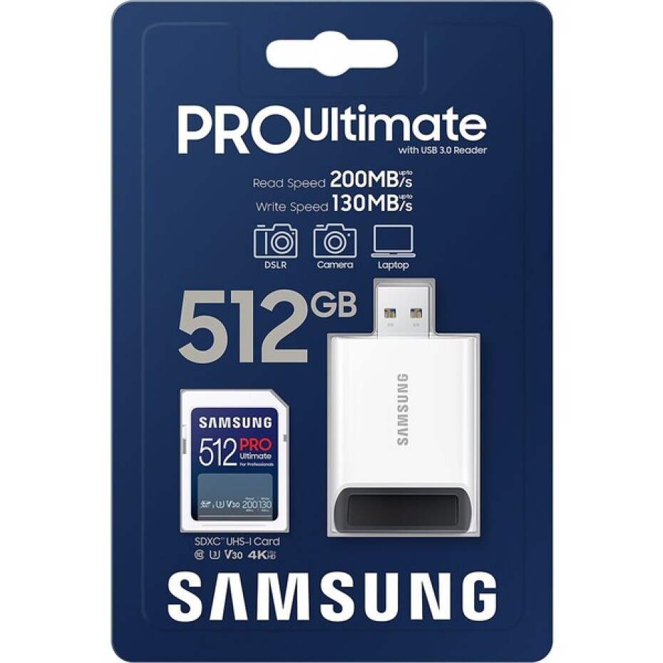Samsung SDXC 512GB PRO ULTIMATE + USB adaptér - main (2)