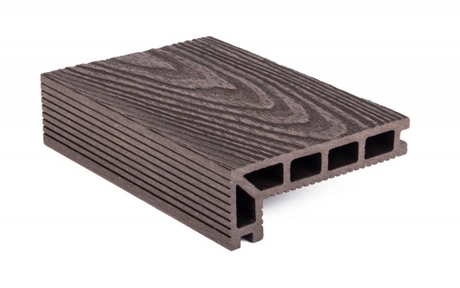 G21 Terasové prkno G21 zakončovací, 2,5 x 14,8 x 400 cm, Dark Wood, WPC G21-6391042 - main (0)