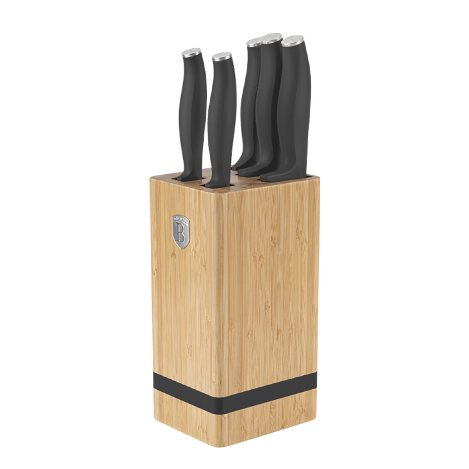BERLINGERHAUS Sada nožů se stojanem BAMBOO 6 ks  Antracit Collection BH-2968 - main (0)