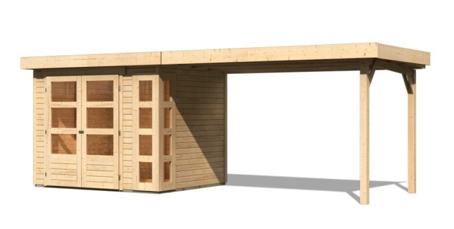 Dřevěný domek KARIBU KERKO 3 + přístavek 280 cm (82936) natur LG2958 - main (0)