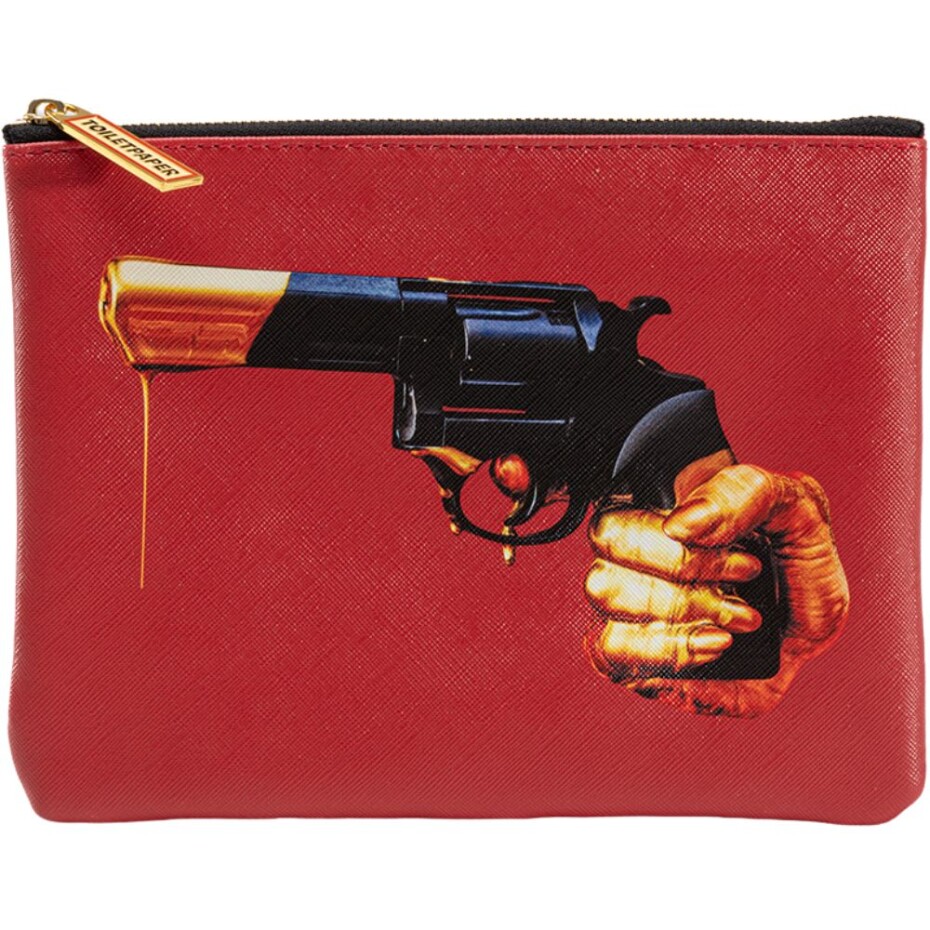Kosmetická taštička TOILETPAPER REVOLVER 21 x 15,5 cm, červená, Seletti - main (0)
