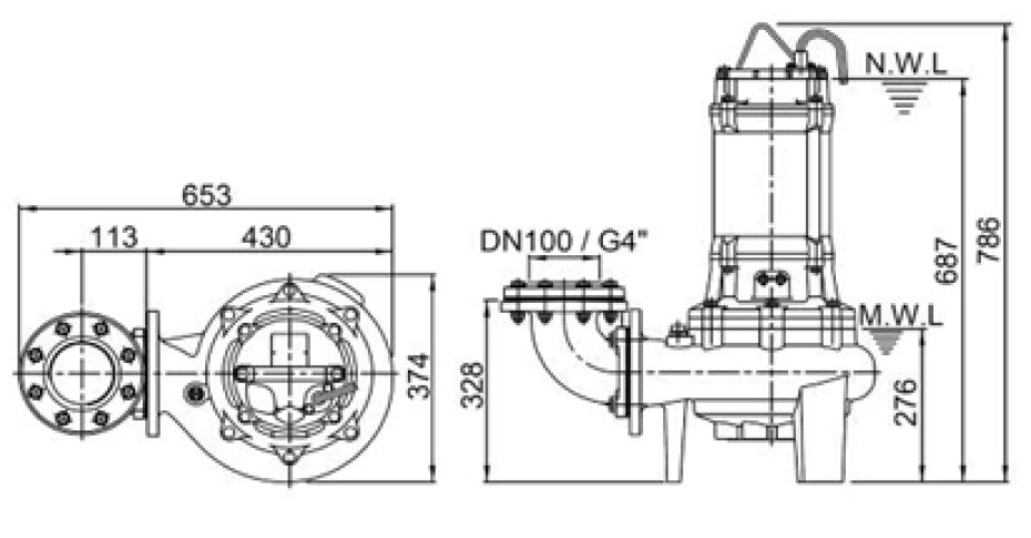 HCP 100AFE45.5N WD 400V bez plováku, kabel 15m - main (2)