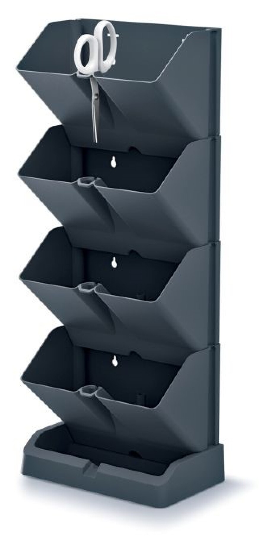 Prosperplast Květináč Prosperplast MINI CASCADE sada květináčů s nůžkami na bylinky antracit  611114 - main (0)