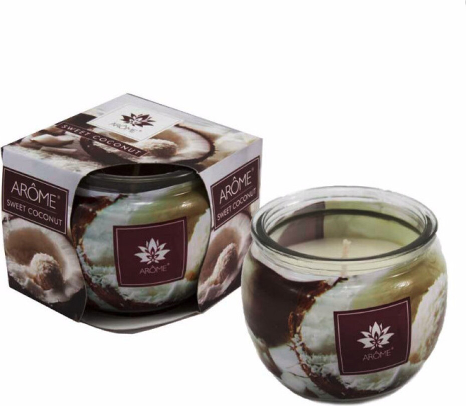 ARÔME - Sladký kokos Vonná svíčka v krabičce 90 g - main (0)