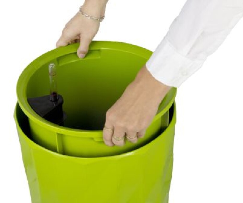 G21 Samozavlažovací květináč Diamant zelený 33 cm G21-6392532 - main (2)