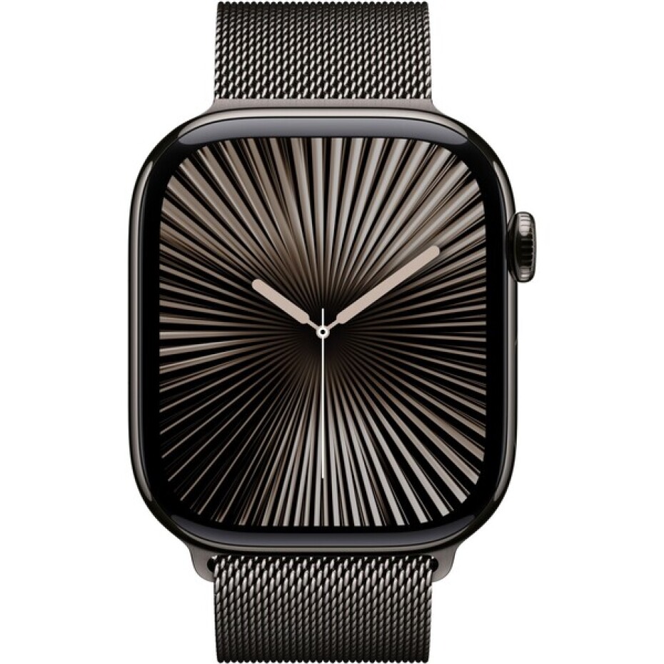 Apple Watch Series 10 Cellular 46mm Břidlicově šedý titan s břidlicově šedým milánským tahem M/L - main (1)