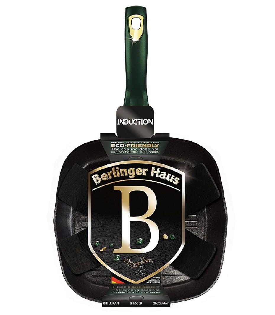 BERLINGERHAUS Pánev grilovací s titanovým povrchem 28 cm Emerald Collection BH-6050 - main (6)