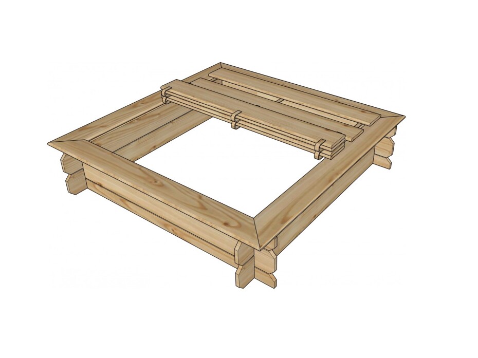 Dětské pískoviště s víkem LANITPLAST SG935 LG2440 - main (0)