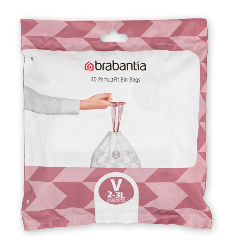 Sáčky do odpadkového koše V PERFECTFIT 3 l, sada 40 ks, Brabantia - main (0)
