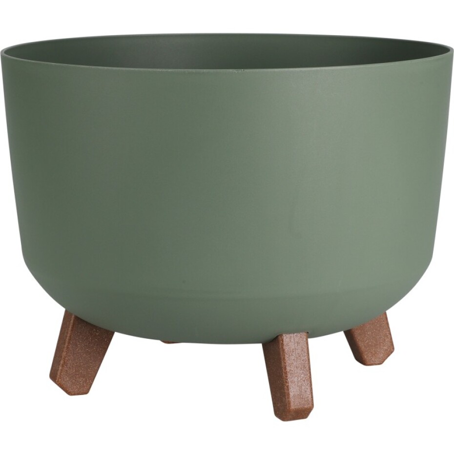 PROGARDEN Květináč na nohách zelená 29 x 17 cm KO-Y89300610 - main (0)