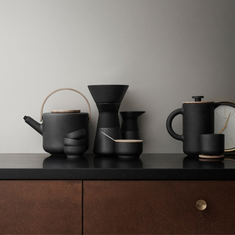Šálek s podšálkem THEO 200 ml, černá, Stelton - main (2)