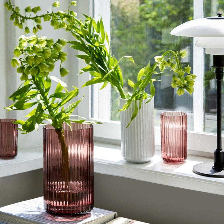 Váza 25 cm, vínová, Lyngby - main (1)