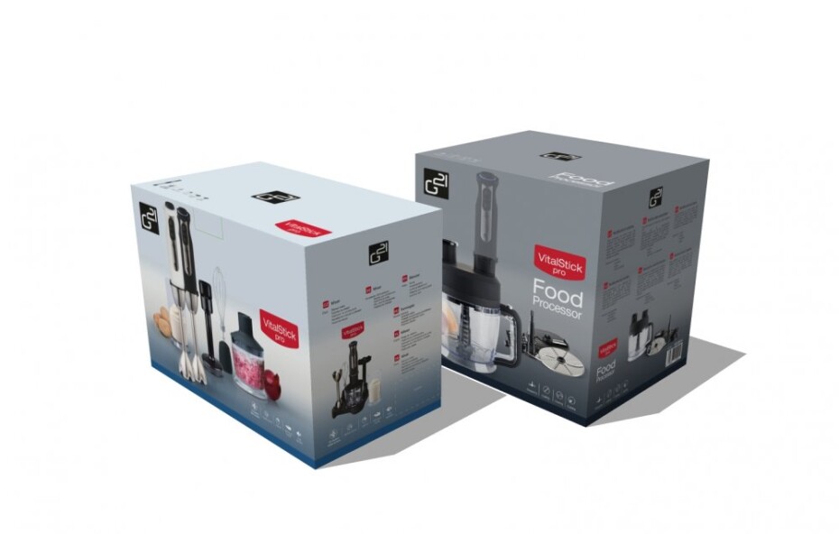 G21 Set G21 mixér VitalStick Pro 1000 W s Food Processorem, Black G21-600862 - main (4)