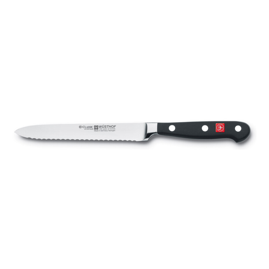 Univerzální nůž CLASSIC 14 cm, se zoubkovaným ostřím, WÜSTHOF - main (0)