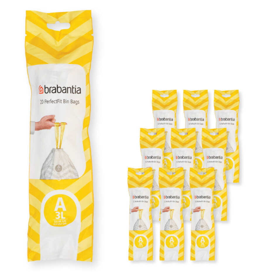 Sáčky do odpadkového koše A PERFECTFIT 3 l, sada 200 ks, Brabantia - main (0)