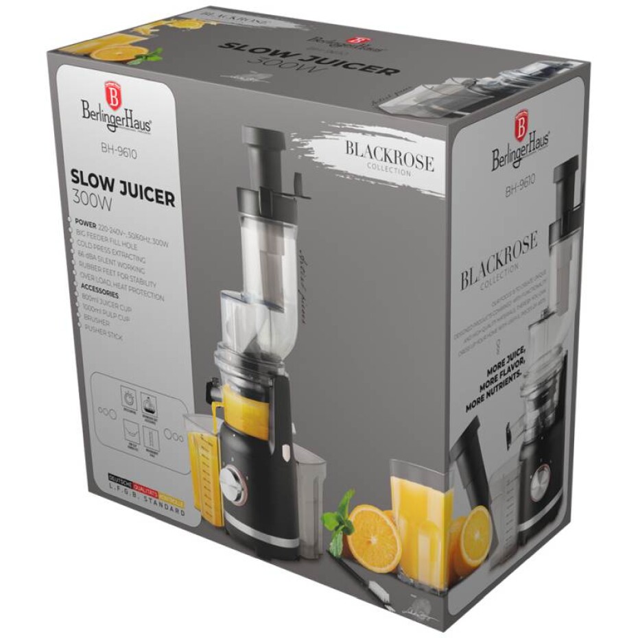 BERLINGERHAUS Odšťavňovač šnekový Black rose Collection BH-9610 - main (10)