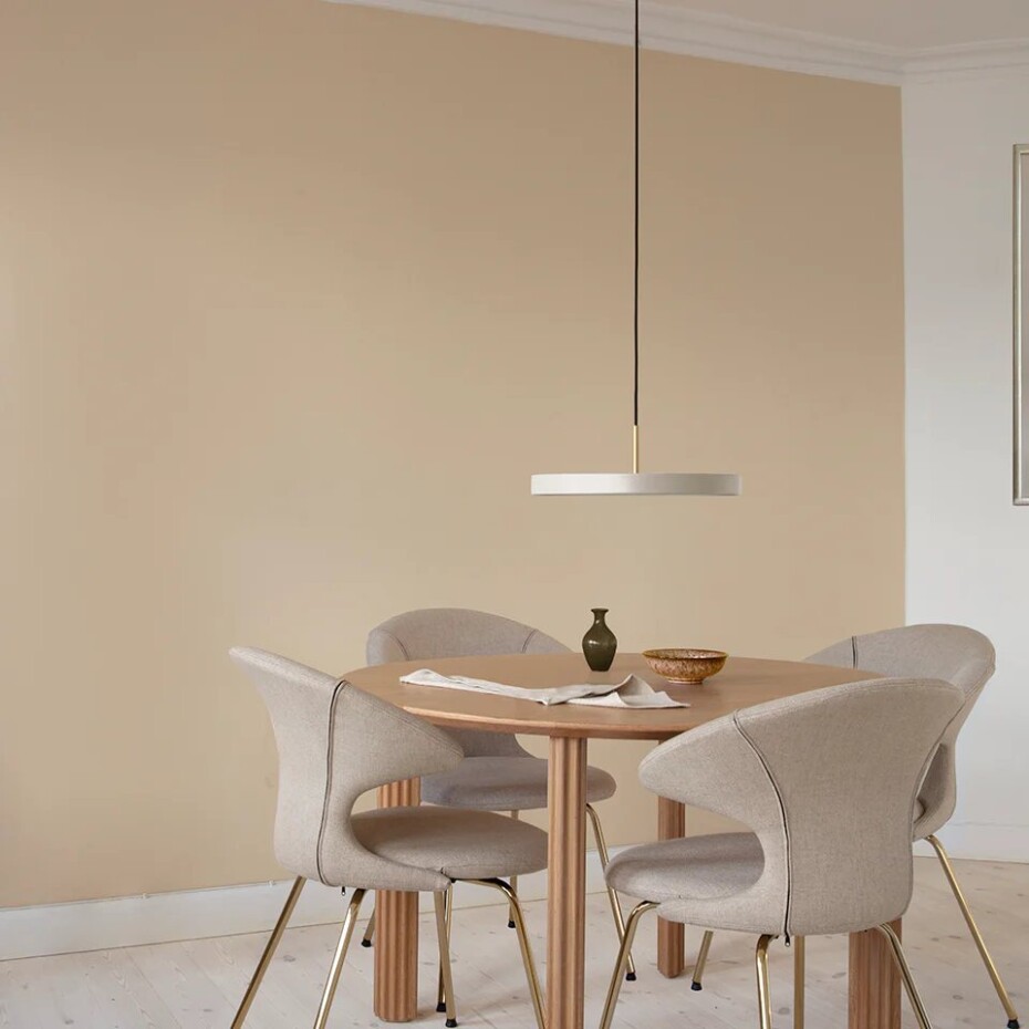 Závěsná lampa ASTERIA 43 cm, bílá / zlatá, hliník, Umage - main (1)