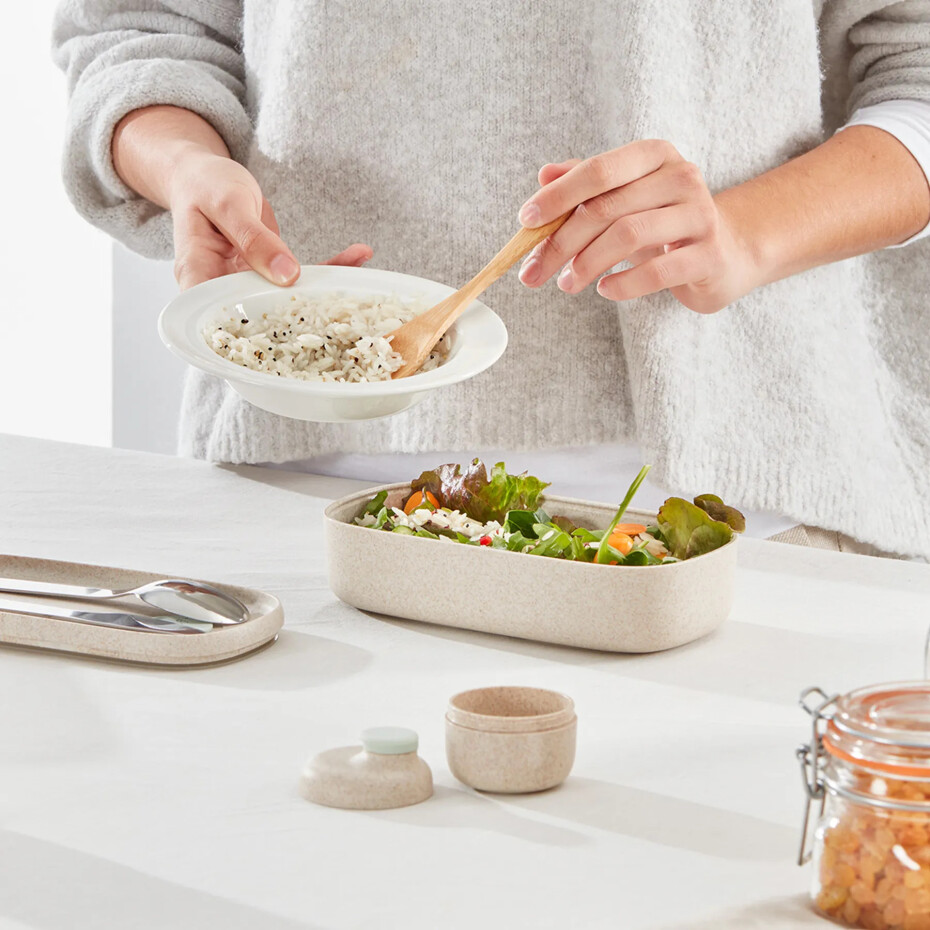 Obědový box LUNCHBOX TO GO ORGANIC, krémová, Lékué - main (2)