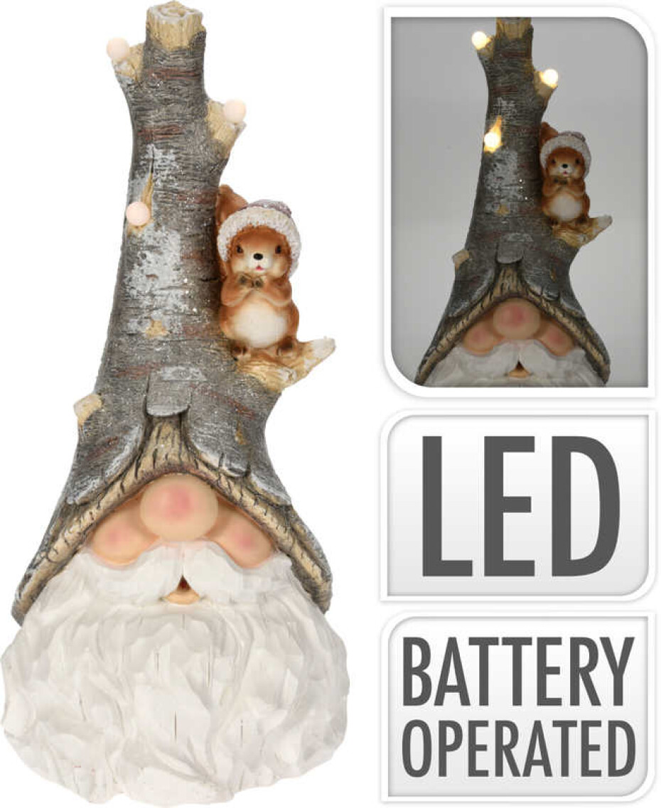 HOMESTYLING Vánoční dekorace skřítek s LED osvětlením 57 cm KO-APF477020 - main (0)