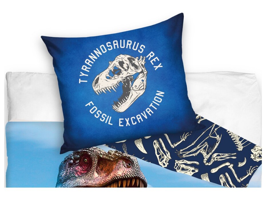 TipTrade Bavlněné povlečení 140x200 + 70x90 cm - Nesmrtelný T-rex - main (2)