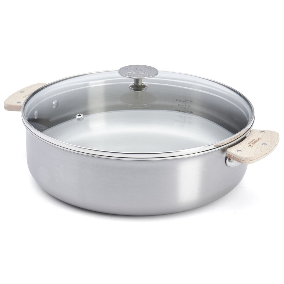 Pánev na soté ALCHIMY LOQY 28 cm, stříbrná, nerezová ocel, de Buyer - main (14)