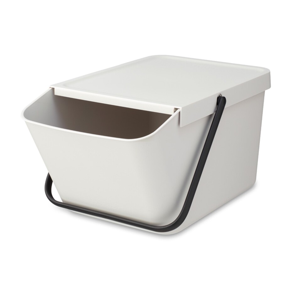 Odpadkový koš SORT & GO 20 l, stohovatelný, světle šedá, Brabantia - main (7)