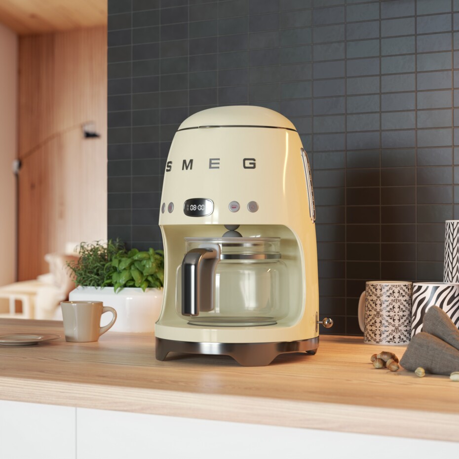 Kávovar na překapávanou kávu DCF02CREU, krémová, SMEG - main (1)
