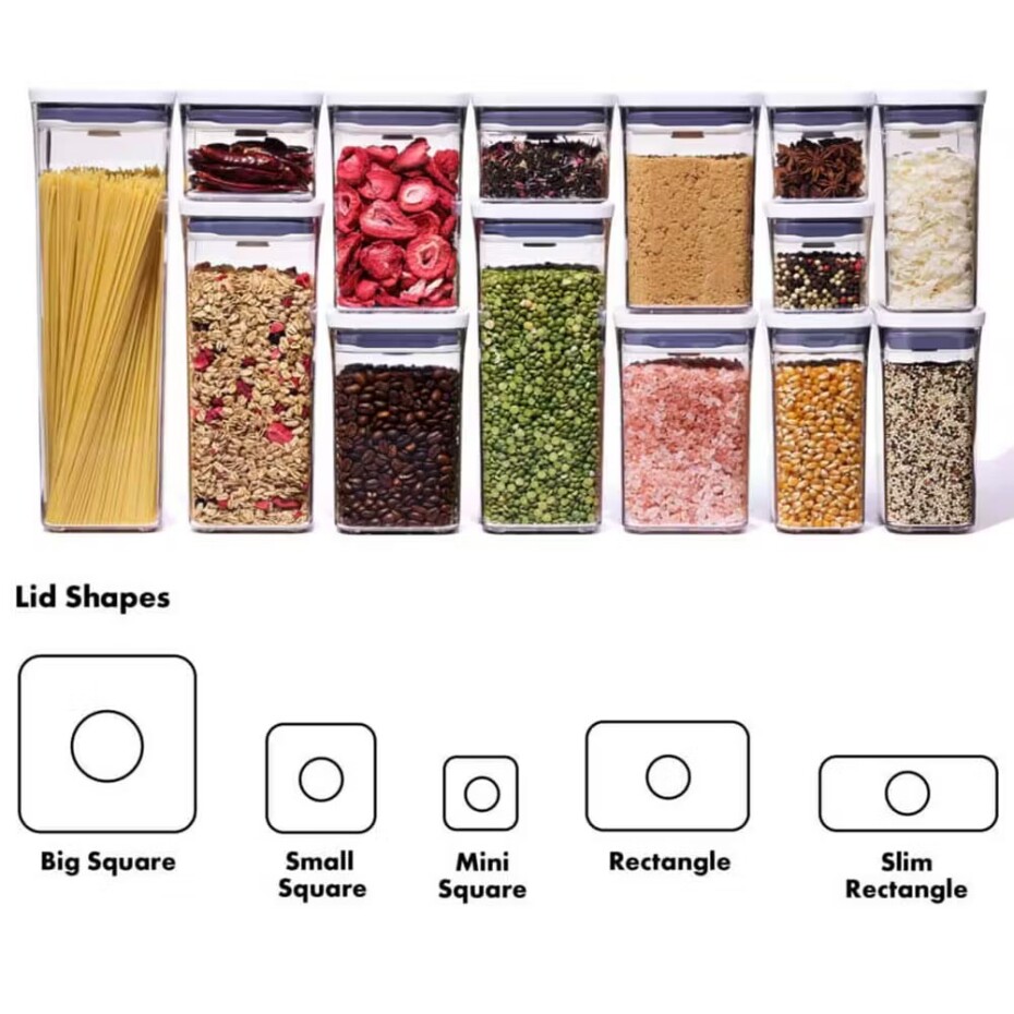Dóza na potraviny POP GOOD GRIPS 200 ml, mini čtverec, plast, OXO - main (8)