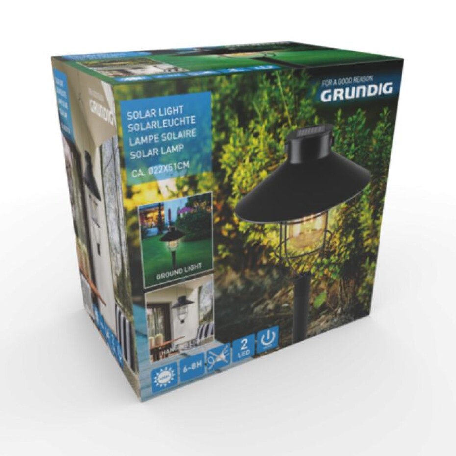 GRUNDIG Solární LED lampa zahradní 22 x 64 cm ED-219179 - main (1)
