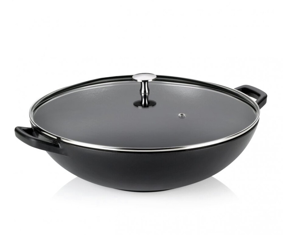 KELA Wok s poklicí litinový CALIDO 36 cm černá KL-12475 - main (0)