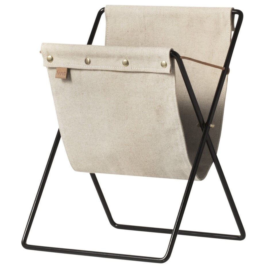 Stojan na časopisy HERMAN 51 cm, železo / bavlna, ferm LIVING - main (0)
