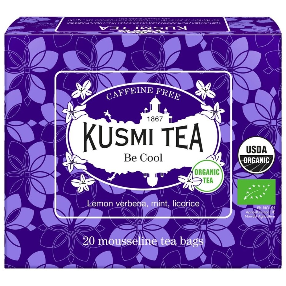 Bylinný čaj BE COOL, 20 mušelínových sáčků, Kusmi Tea - main (0)