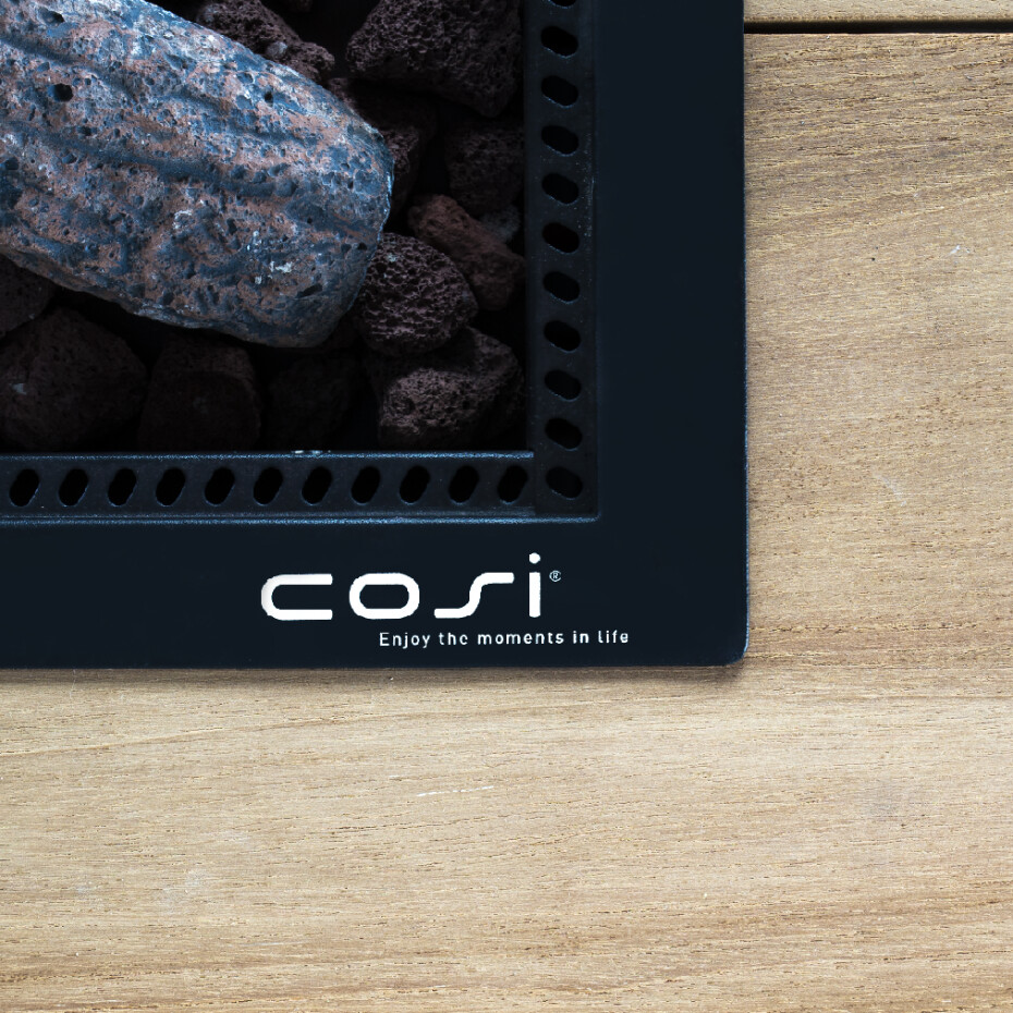 Plynové ohniště, vestavba do stolu, Cosiburner podélný- černý COSI - main (1)