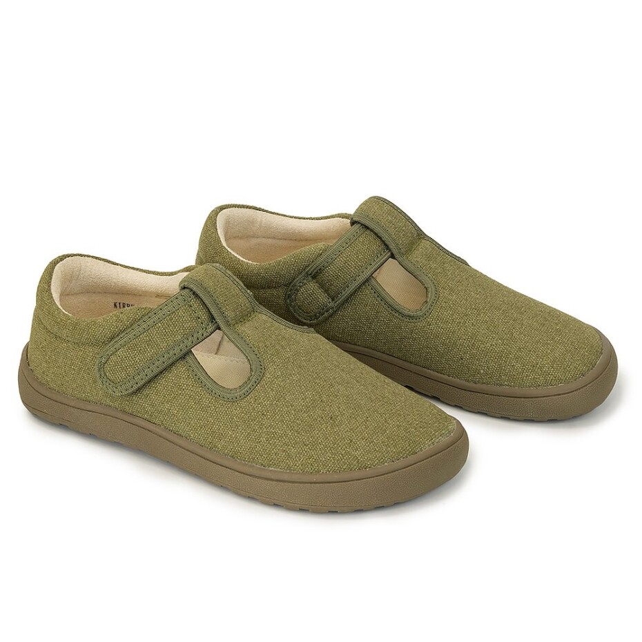 Papuče chlapecké barefoot  KIRBY KHAKI, Protetika, zelená - 26 - main (8)